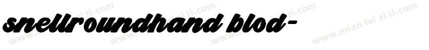 snellroundhand blod字体转换